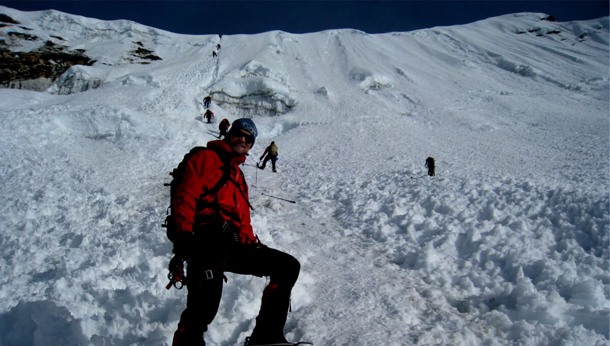 Summiting Island Peak